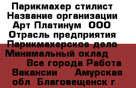 Парикмахер-стилист › Название организации ­ Арт Платинум, ООО › Отрасль предприятия ­ Парикмахерское дело › Минимальный оклад ­ 17 500 - Все города Работа » Вакансии   . Амурская обл.,Благовещенск г.